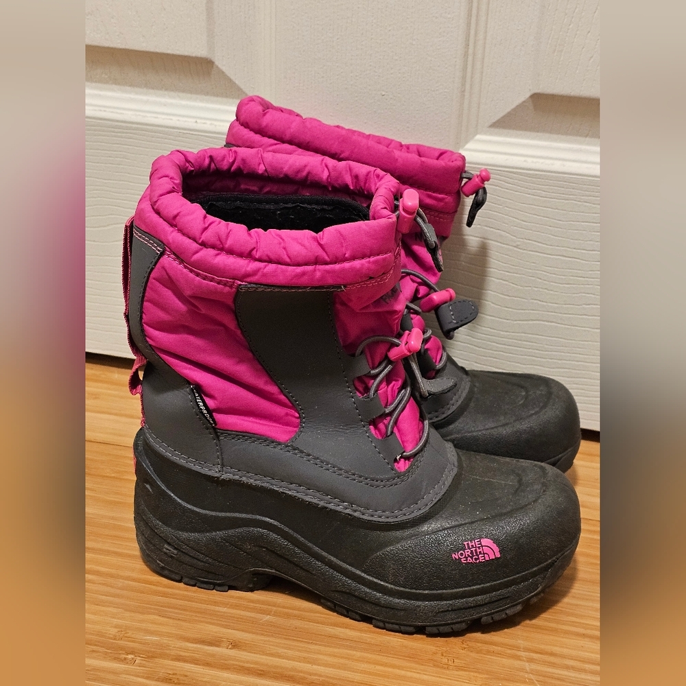 The North Face Kids' Pink and Gray Winter Boots